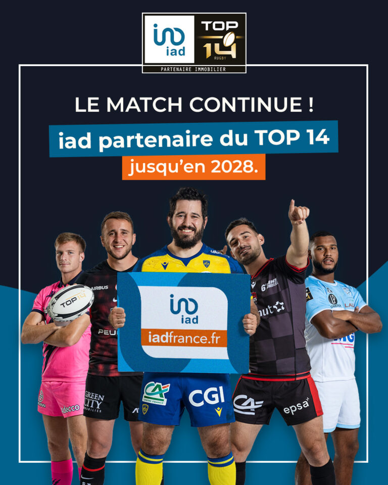 iad, partenaire du TOP 14 jusqu’en 2028